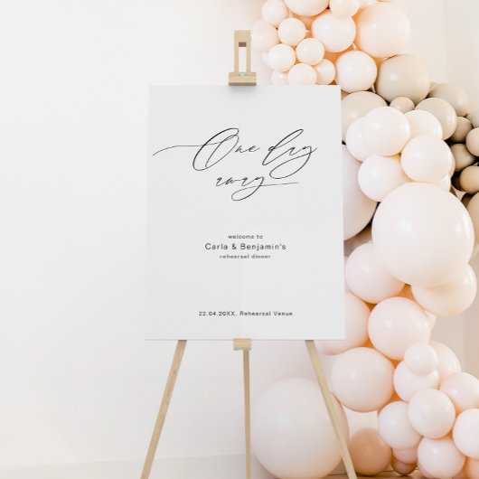 Repetitie Diner Welkomstbord met kalligrafie Poster