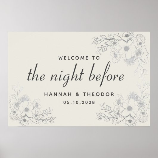  repetitie diner welkomstbord poster (Voorkant)