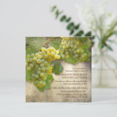 Repetitie Diner Wijn Land Chardonnay Druiven Kaart (Staand voorkant)