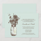 Repetitie Diner - Wild Flowers & Mason Jar Kaart (Voorkant / Achterkant)