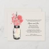 Repetitie Diner - Wild Flowers & Mason Jar Kaart (Voorkant / Achterkant)