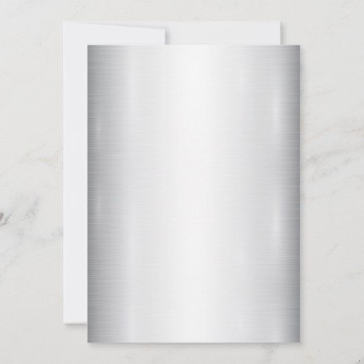 Repetitie Diner Witte Bloemen Gouden Lijst Zilver Kaart (Achterkant)