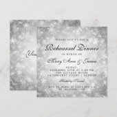 Repetitie Diner Zilver Winter Wonderland Kaart (Voorkant / Achterkant)