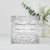 Repetitie Diner Zilver Winter Wonderland Kaart (Staand voorkant)