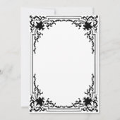 Repetitie diner zwart wit avond ervoor kaart (Achterkant)