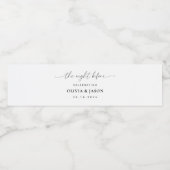 Repetitie Dinner Bottle Label, de avond ervoor Waterfles Etiket (Enkel label)