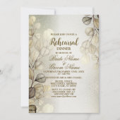 Repetitie Dinner Party Waterverf Gold Eucalyptus Kaart (Voorkant)