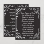   repetitie - Dinner Poem nodigt uit Kaart (Voorkant / Achterkant)