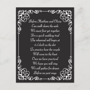   repetitie - Dinner Poem nodigt uit Kaart