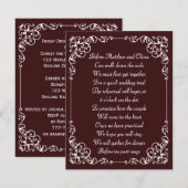   repetitie - Dinner Poem nodigt uit Kaart (Voorkant / Achterkant)