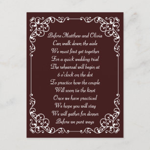   repetitie - Dinner Poem nodigt uit Kaart