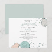 repetitie | Hedendaagse Seashells koraal en Blauwg Kaart (Voorkant / Achterkant)