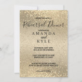 repetitie in Gold en Gold Glitter Kaart (Voorkant)