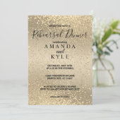 repetitie in Gold en Gold Glitter Kaart (Staand voorkant)