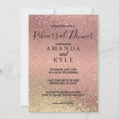 repetitie in Roos Gold en Gold Glitter Kaart (Voorkant)