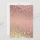 repetitie in Roos Gold en Gold Glitter Kaart (Achterkant)