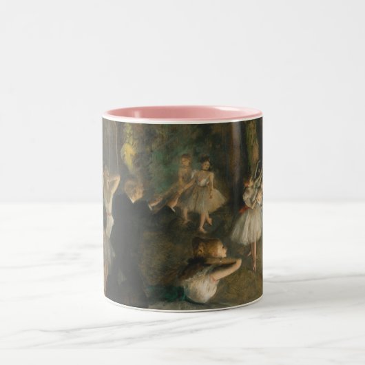 repetitie met balletpodium | Edgar Degas Impressio Tweekleurige Koffiemok (Center)