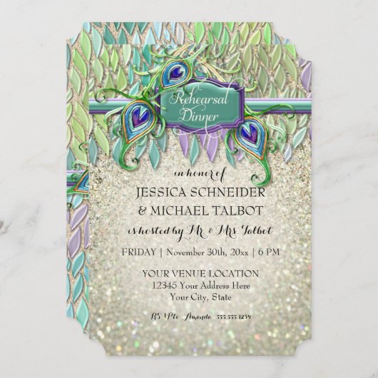 repetitie met decoratieve kunst Deco Peacock-doeze Kaart (Voorkant / Achterkant)