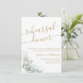 repetitie met groen gebloed gouden bruiloft kaart (Staand voorkant)