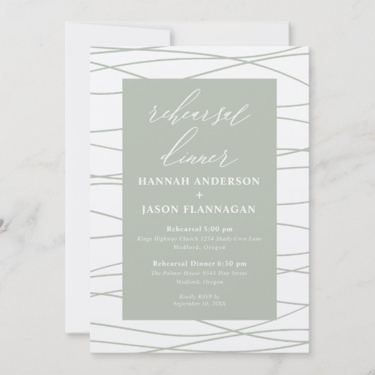 repetitie met moderne, eenvoudige, droge stof in v kaart (Voorkant)