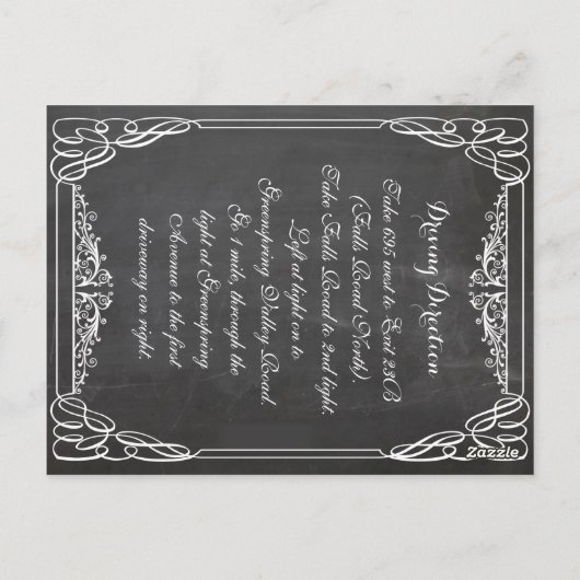 repetitie, ontvangst en rijrichting briefkaart (Achterkant)