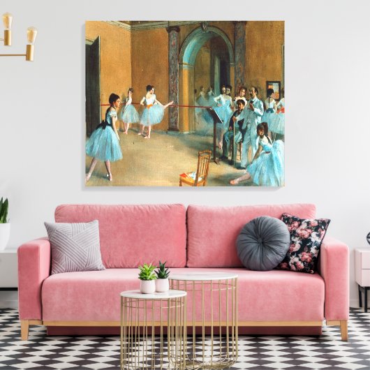 repetitie op de Foyer of the Opera La Rue Canvas Afdruk (Insitu (Woonkamer))