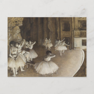 repetitie op Stage door Edgar Degas Briefkaart
