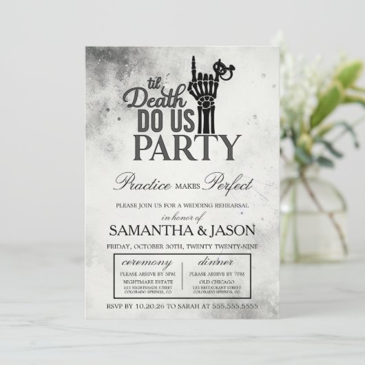 repetitie tot de dood kaart (Staand voorkant)