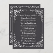   repetitie van chalk - dunninggedicht kaart (Voorkant / Achterkant)