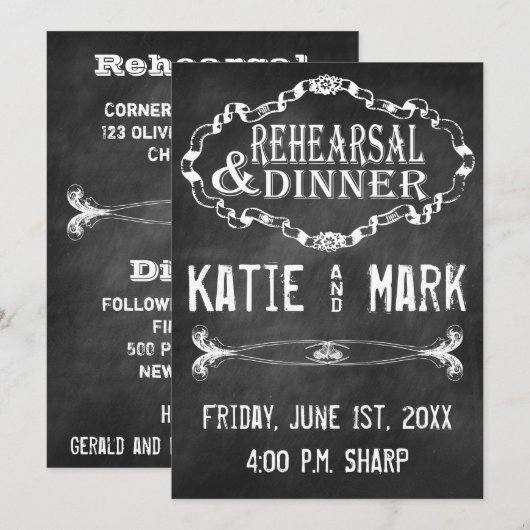 repetitie van Chalk Kaart (Voorkant / Achterkant)