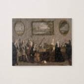 repetitie van een opera, c.1709 (olie op canvas) legpuzzel (Horizontaal)