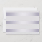 repetitie | Violet Silver Shimmer Stripe Monogram2 Kaart (Achterkant)