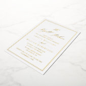 repetitie voor zwarte en goudkalligrafie tijdens h folie uitnodiging (Gedraaid)