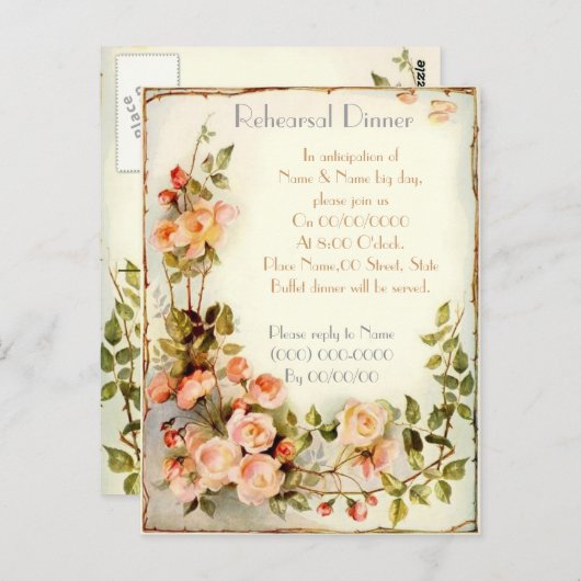 repetitiediner briefkaart (Voorkant / Achterkant)