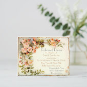 repetitiediner uitnodiging briefkaart (Staand voorkant)