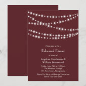 repetitief avondeten - Marsala Twinkle Lights Kaart (Voorkant / Achterkant)