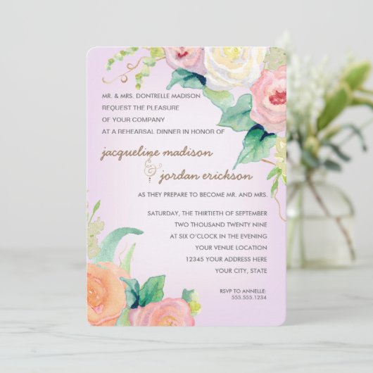 repetitief binnenste eenvoudige moderne Waterverf Kaart (Staand voorkant)