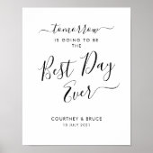 repetitief diner Beste dag ooit teken Poster (Voorkant)