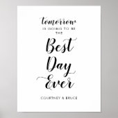 repetitief diner Beste dag ooit teken Poster (Voorkant)