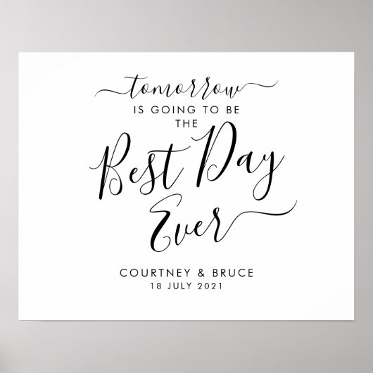 repetitief diner Beste dag ooit teken Poster (Voorkant)