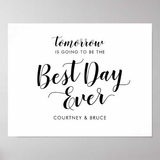 repetitief diner Beste dag ooit teken Poster (Voorkant)