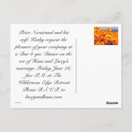 repetitief diner briefkaart (Achterkant)