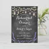 repetitief diner - Chalkboard lampje Lavender Kaart (Staand voorkant)