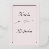 repetitief diner, Floral Toast, Elegant White Folie Uitnodiging (Achterkant)