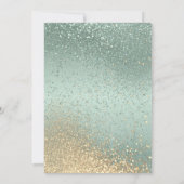 repetitief diner in Green en Gold Glitter Kaart (Achterkant)