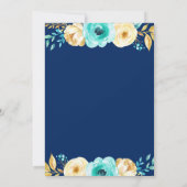 repetitief diner - marineblauw Blauwgroen goudmeel Kaart (Achterkant)