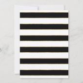 repetitief diner Striped Modern Floral faux Gold Kaart (Achterkant)