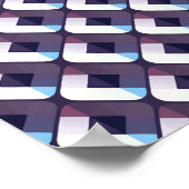 repetitief geometrisch ontwerp met diamantvorm poster (Hoek)