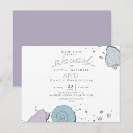 repetitief | Modern Seashells Dusty Blue Lila Kaart