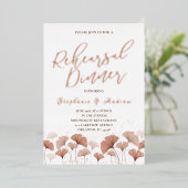 repetitief Roos Gold voor Terracotta Folie Uitnodiging (Staand Voorkant)